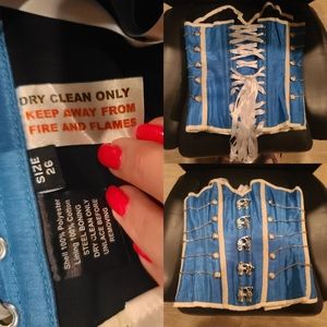 Corset Story Blue and White Corset
